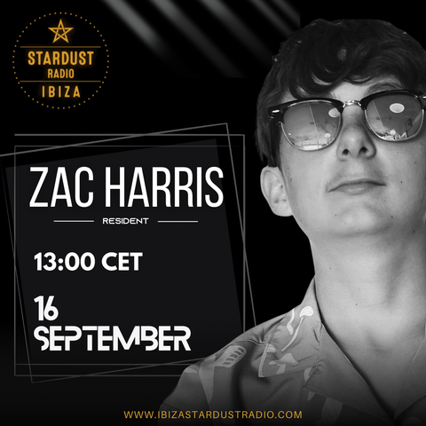 DJ Zac Harris Newcastle teen DJ resident mix Ibiza Stardust Radio Sept 2025 underground tech house